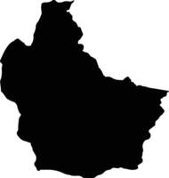Cuito Angola silhouette map vector