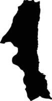 Cuvango Angola silhouette map vector