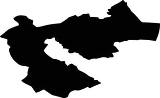 Dagdas pag Latvia silhouette map vector