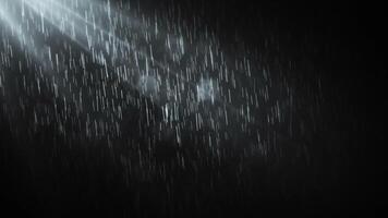 Rain Overlay - Night With Bokeh Lens Flare For Compositing video