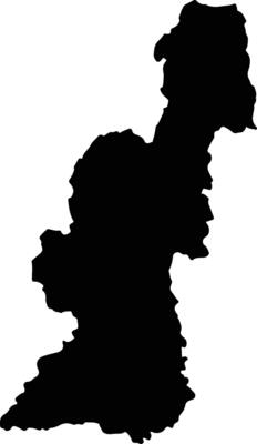Dak Doa Vietnam silhouette map