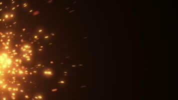 Luxury Golden Particle Background Flow Sparks Embers Loop Looped video