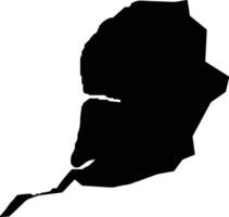 Daman India silhouette map vector