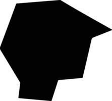 Danfengxian China silhouette map vector