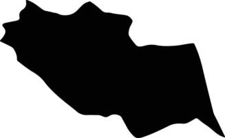 Darmian Iran silhouette map vector