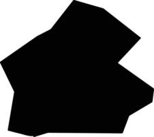 Dashkasan District Azerbaijan silhouette map vector