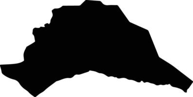Dauphin Saint Lucia silhouette map vector