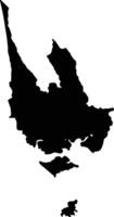 David Panama silhouette map vector