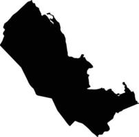 Debub Deb Keih Bahri Eritrea silhouette map vector