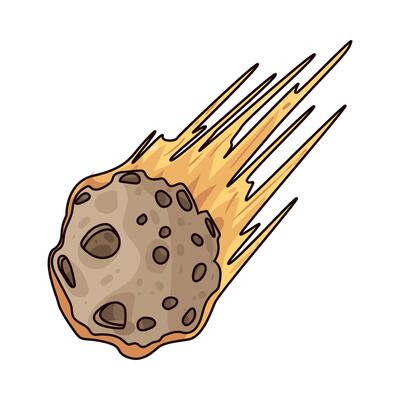 illustration of space meteor