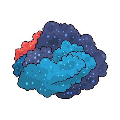 illustration of space cloud
