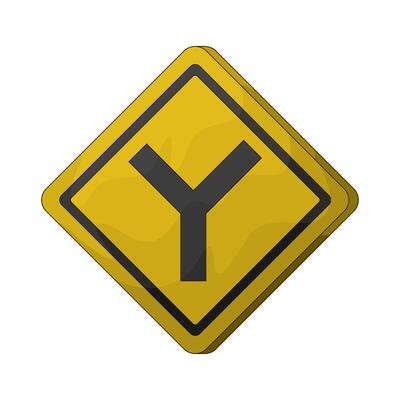 Y intersection sign