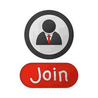 illustration of Webinar join button vector