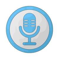 Webinar on mic button vector