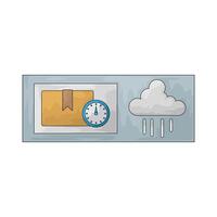 Delivery timer illustrations vector