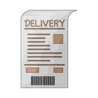 Delivery label illustration vector