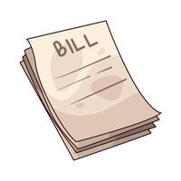 stack of bill vector