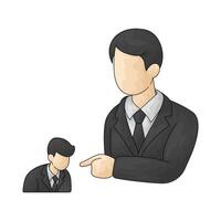 blame corruption on small employees vector