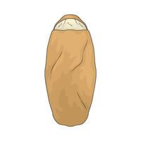 beige sleeping bag vector