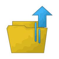 folder with upload sign illustration vector