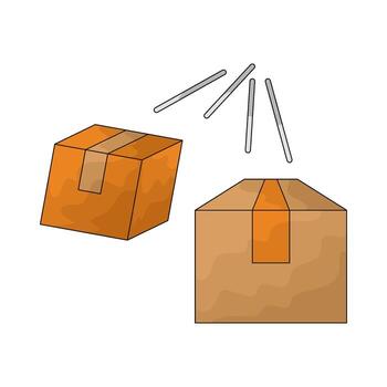 dos entrega cajas vector