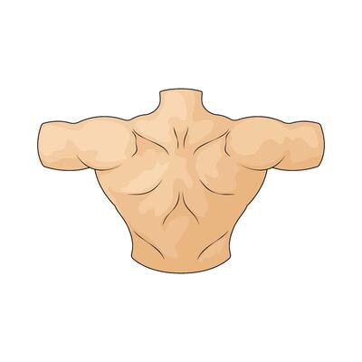 sturdy man's back