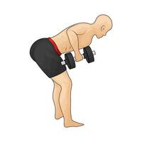 Man doing Dumbbell vector