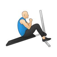 man doing exercise at gym vector
