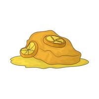 Chicken with lemon vector