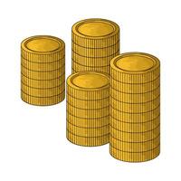 stack of coin vector