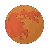 the mars planet vector