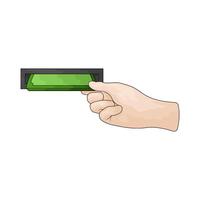 withdraw money from an ATM machine vector