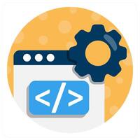 Web Programming and coding icon concept vector