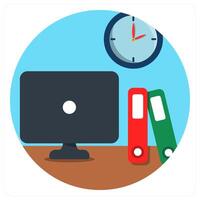 Working Table and furniture icon concept vector