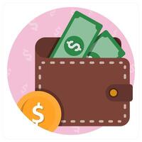 Wallet and payment icon concept vector