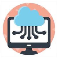 Cloud Computing and storage icon concept vector