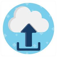 Cloud Upload Backup icon concept vector