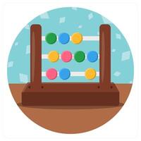 Abacus and calculate icon concept vector