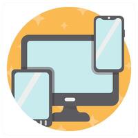 Responsive and design icon concept vector