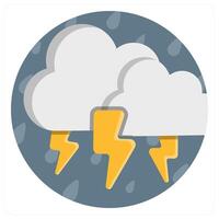 Thunderstorm and lightning icon concept vector