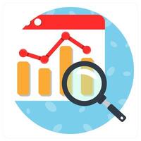 Search Analytics and data icon concept vector