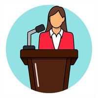 Speech and lectureicon concept design vector