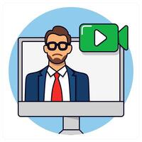 Tutorial icon concept design vector