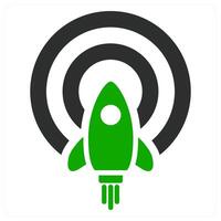 Launch and startup icon concept design vector