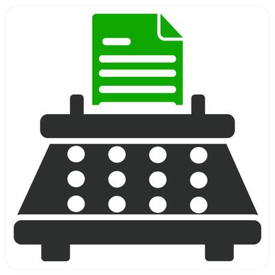 Typewriter icon concept design
