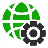 Global setting icon concept design vector