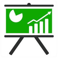 Board Presentation icon concept design vector