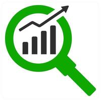 Search Analytics and analysis icon concept design vector