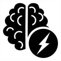 Brainstorming and idea concept design in black color vector