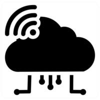 Cloud Computing concept design in black color vector